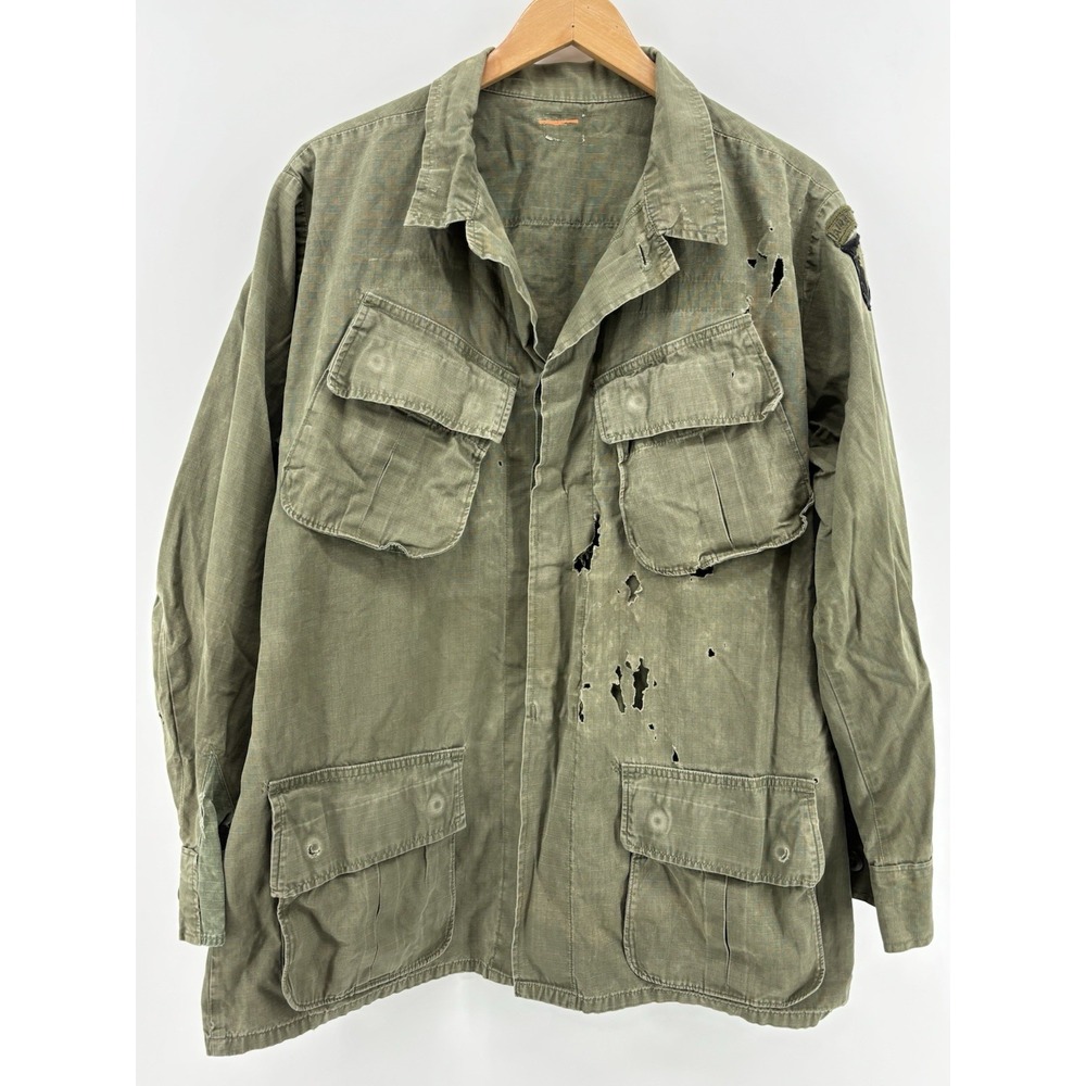 Vietnam Jungle Jacket Small Long 107 Cotton Ripstop Slant 101st Airborne Patch